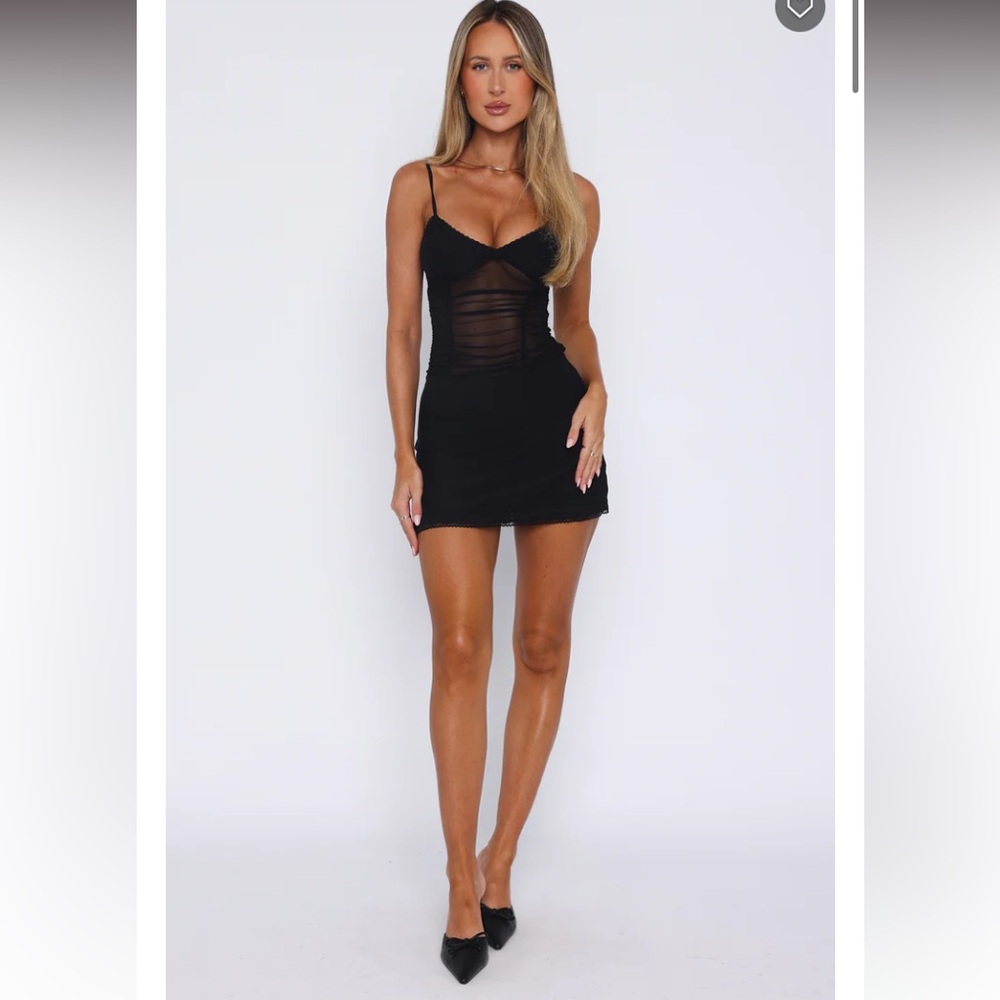 White Fox- Stars Above Mini Dress Black